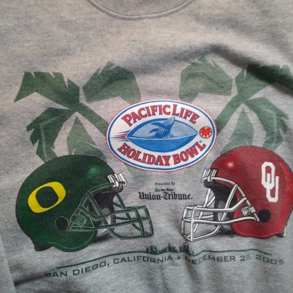 Holiday Bowl 2005 Oregon Ducks Oklahoma Sooners Crewneck Sweatshirt